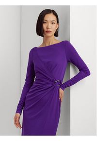 Lauren Ralph Lauren Sukienka koktajlowa 253919794002 Fioletowy Regular Fit. Kolor: fioletowy. Materiał: syntetyk. Styl: wizytowy #3