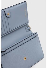 MICHAEL Michael Kors kopertówka skórzana kolor niebieski. Kolor: niebieski. Materiał: skórzane #3