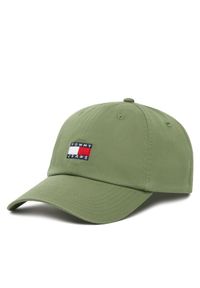 Tommy Jeans Czapka z daszkiem Tjm Heritage 6 Panel Cap AM0AM12020 Zielony. Kolor: zielony. Materiał: bawełna, materiał