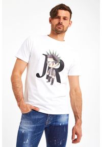 John Richmond - T-shirt Kinneas JOHN RICHMOND. Materiał: bawełna. Długość: krótkie. Wzór: nadruk. Styl: rockowy
