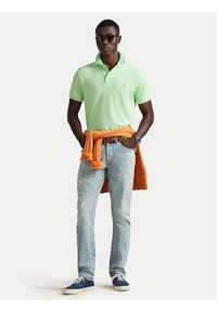 Polo Ralph Lauren Polo 710536856502 Zielony jasny Slim Fit. Typ kołnierza: polo. Kolor: zielony. Materiał: bawełna #3