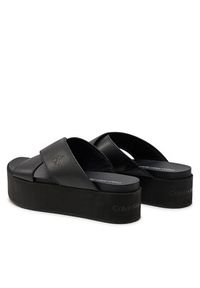 Calvin Klein Jeans Klapki Flatform Cross Mg Uc YW0YW01349 Czarny. Kolor: czarny. Materiał: skóra #4