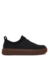 Clarks Sneakersy Torhill Lace 26183470 Czarny. Kolor: czarny. Materiał: nubuk, skóra