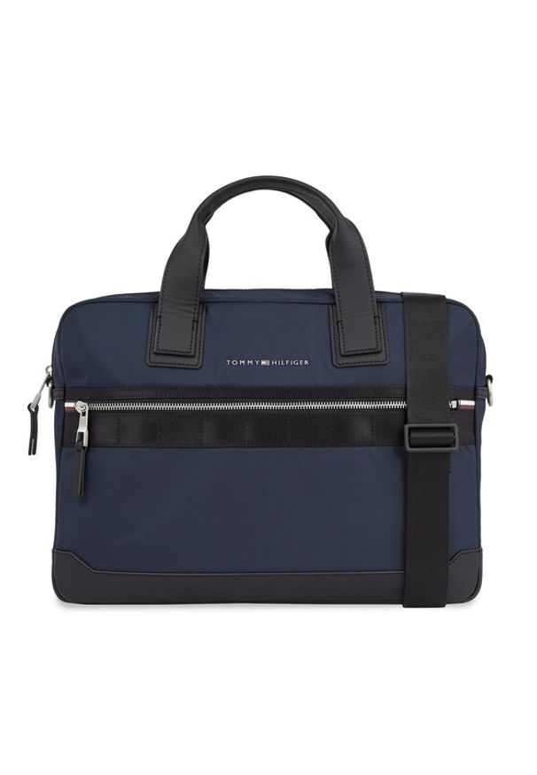 TOMMY HILFIGER - Tommy Hilfiger Torba na laptopa Th Elevated Nylon Computer Bag AM0AM11574 Granatowy. Kolor: niebieski. Materiał: materiał