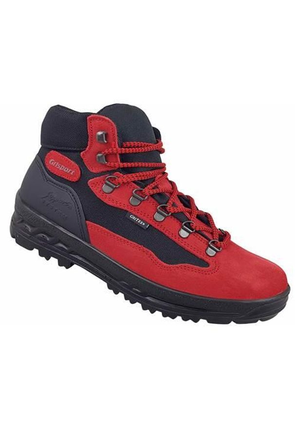 Buty trekkingowe damskie Grisport 399SV622G. Wysokość cholewki: za kostkę. Zapięcie: sznurówki. Kolor: czerwony. Materiał: guma, skóra, tkanina. Szerokość cholewki: normalna