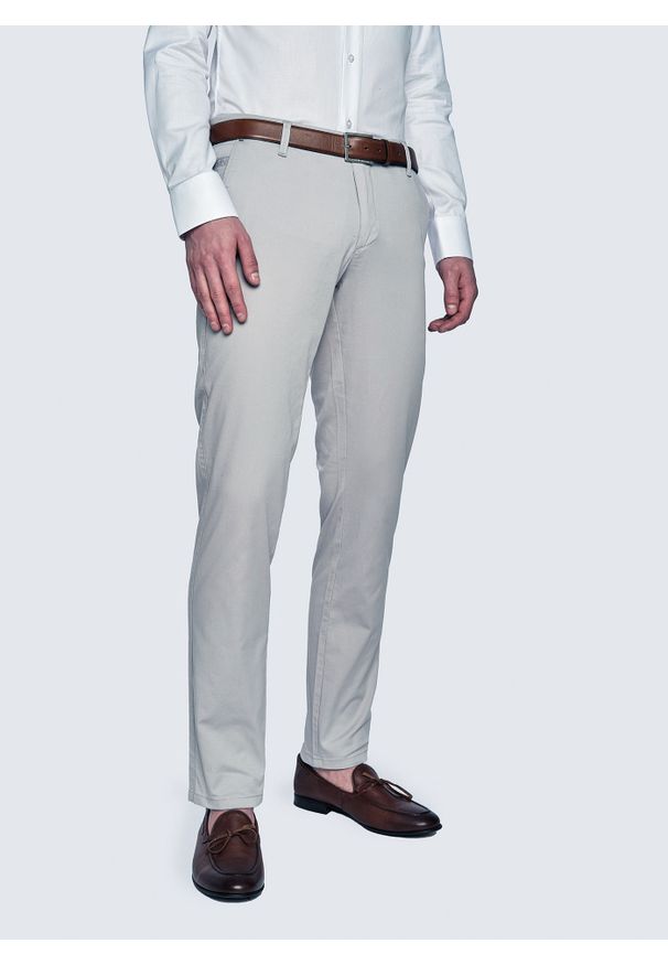 Pako Lorente - PAKO LORENTE – Męskie basicowe spodnie w kolorze szarym P23SB-WX-005-S-0. Kolor: szary. Materiał: bawełna, elastan. Długość: długie. Wzór: gładki