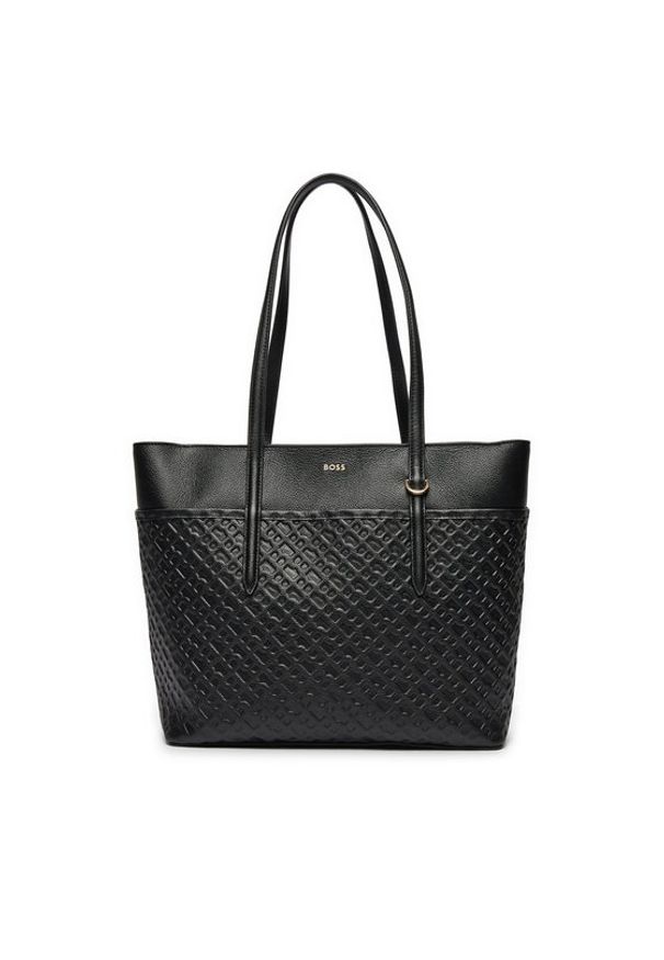 BOSS - Boss Torebka Alyce Shopper 50529349 Czarny. Kolor: czarny. Materiał: skórzane