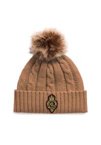 Lauren Ralph Lauren - LAUREN RALPH LAUREN Czapka 454P04455002 Beżowy. Kolor: beżowy. Materiał: materiał, poliester