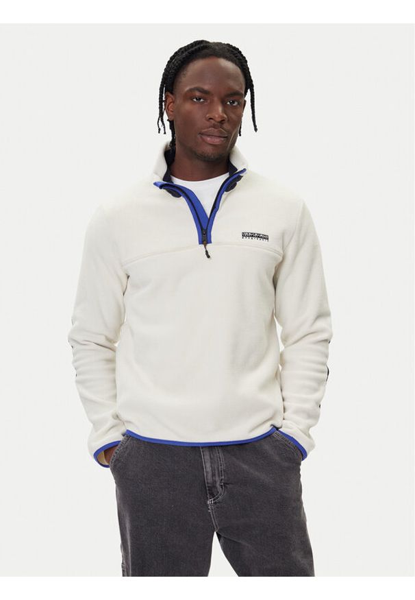 Napapijri Polar T-Dergana NP0A88UZ Beżowy Regular Fit. Kolor: beżowy. Materiał: syntetyk