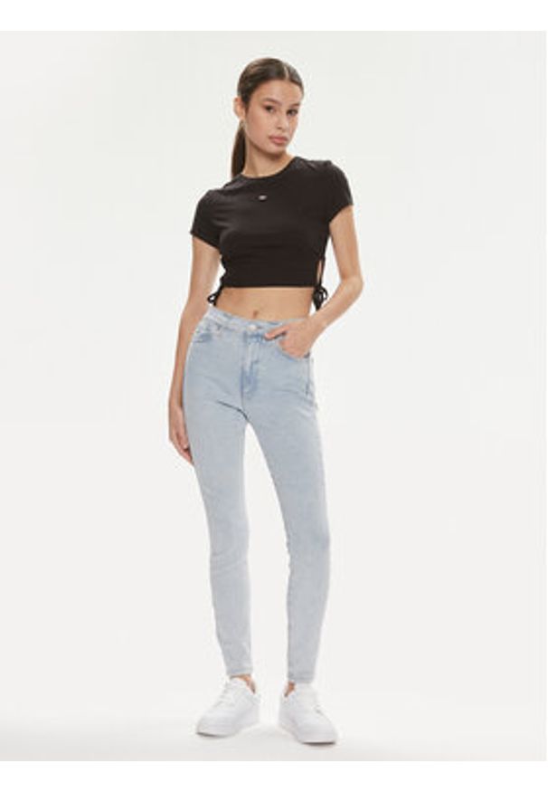 Tommy Jeans Jeansy Sylvia DW0DW17589 Niebieski Skinny Fit. Kolor: niebieski