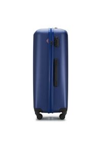 Wittchen - Duża walizka z polikarbonu fakturowana granatowa. Kolor: niebieski. Materiał: guma. Styl: klasyczny #3