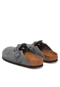 Birkenstock Klapki Boston Braided 1029086 Szary. Kolor: szary. Materiał: zamsz, skóra