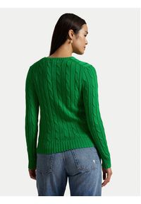 Polo Ralph Lauren Sweter 211971869011 Zielony Slim Fit. Typ kołnierza: polo. Kolor: zielony. Materiał: bawełna #5