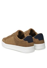 TOMMY HILFIGER - Tommy Hilfiger Sneakersy Th Court Summer Suede FM0FM05517 Brązowy. Kolor: brązowy. Materiał: zamsz, skóra #6