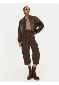 Pinko Spodnie cargo Ronfare 101840 A21C Brązowy Regular Fit. Kolor: brązowy. Materiał: bawełna #4