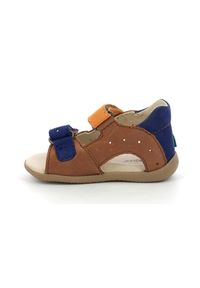 Sandały dziecięce Kickers BOPING-2 CAMEL ORANGE BLEU. Kolor: brązowy