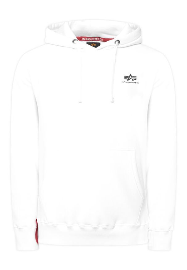 Alpha Industries Bluza Basic 196318 Biały Regular Fit. Kolor: biały. Materiał: bawełna