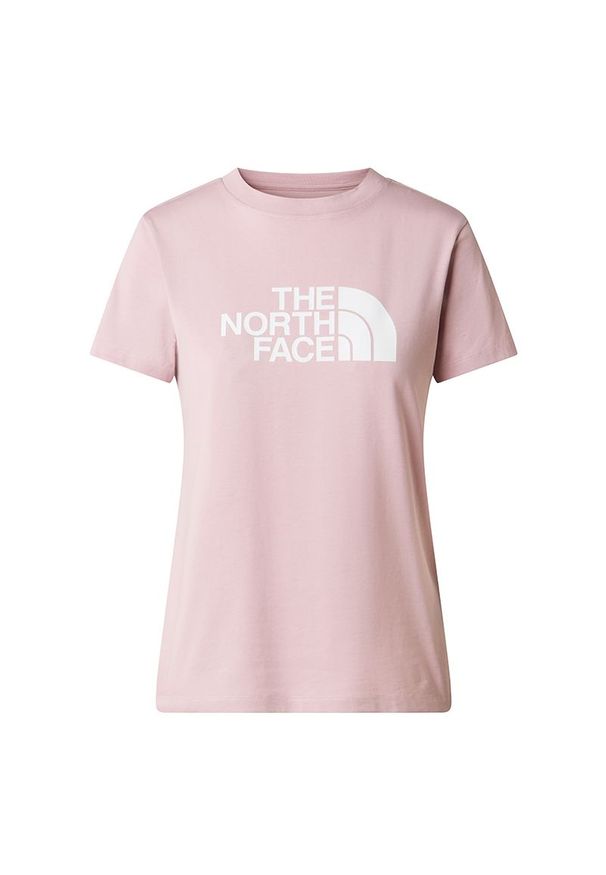 Koszulka damska The North Face Evolution Half Dome 0A8FX60SO1 - różowa. Kolor: różowy. Materiał: poliester, bawełna. Długość rękawa: krótki rękaw. Długość: krótkie. Wzór: nadruk
