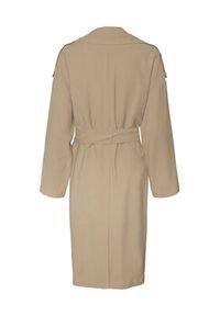 Vero Moda Trencz Bella 10252979 Beżowy Relaxed Fit. Kolor: beżowy. Materiał: wiskoza #6
