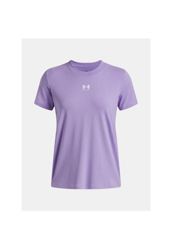 Koszulka damska Under Armour Rival Core SS. Kolor: fioletowy. Sport: fitness