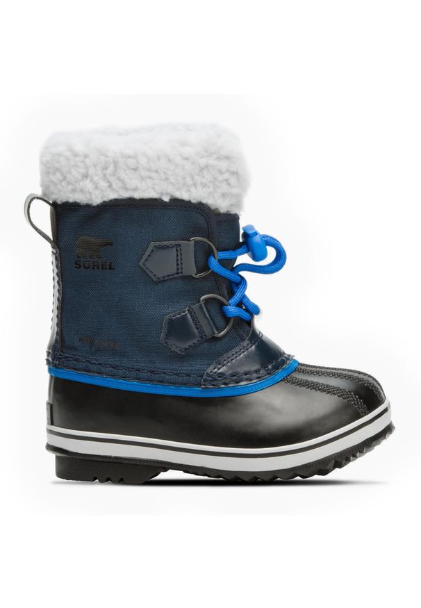 sorel - Śniegowce dziecięce Sorel Yoot Pac Nylon Wp collegiate. Kolor: niebieski. Materiał: nylon. Sezon: zima. Sport: turystyka piesza