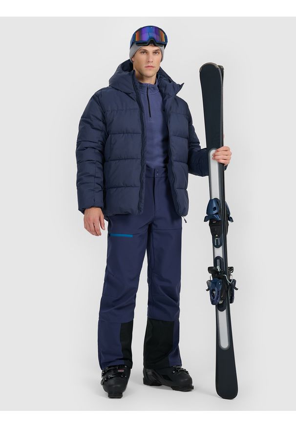 4f - 4F Spodnie narciarskie softshellowe membrana 10000 męskie - granatowe XL. Kolor: niebieski. Materiał: softshell, materiał. Sezon: zima. Sport: narciarstwo