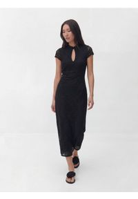 Reserved - Koronkowa sukienka maxi - czarny. Kolor: czarny. Materiał: koronka. Długość: maxi #1