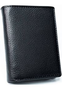 Inny - Skórzany portfel męski N4-SPDM-BOX czarny. Kolor: czarny. Materiał: skóra