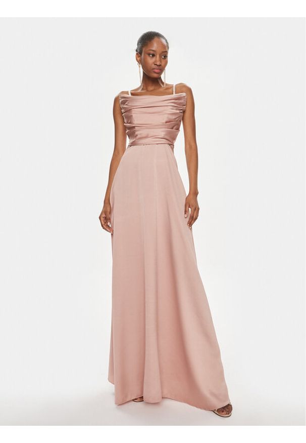 Rinascimento Sukienka wieczorowa CFC0117804003 Różowy Regular Fit. Kolor: różowy. Materiał: syntetyk. Styl: wizytowy