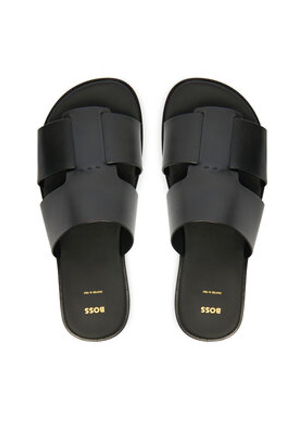 BOSS Klapki Kael 50539243 Brązowy. Kolor: brązowy. Materiał: skóra