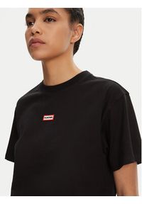 Hunter T-Shirt Leona HARW0070251 Czarny Regular Fit. Kolor: czarny. Materiał: bawełna