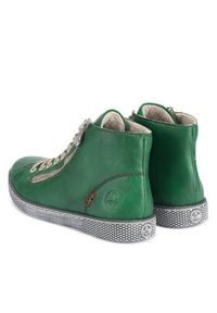 Rieker Trampki Z1221-53 Zielony. Kolor: zielony. Materiał: skóra #5