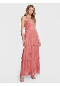 TwinSet - TWINSET Sukienka wieczorowa 231TP2443 Różowy Regular Fit. Kolor: różowy. Materiał: syntetyk. Styl: wizytowy #1