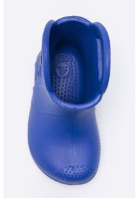Crocs - Kalosze dziecięce. Nosek buta: okrągły. Kolor: niebieski. Materiał: syntetyk, materiał. Szerokość cholewki: normalna. Wzór: gładki #5