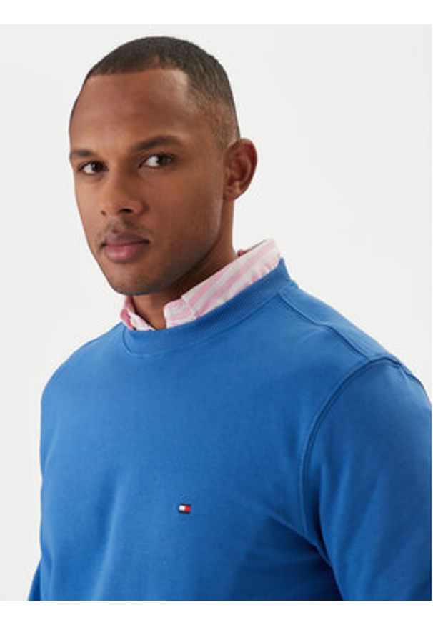 TOMMY HILFIGER - Tommy Hilfiger Bluza Essential MW0MW37237 Niebieski Regular Fit. Kolor: niebieski. Materiał: bawełna
