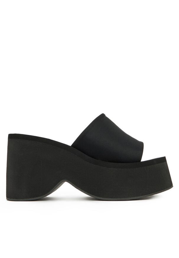 DeeZee Klapki E2485-1 Czarny. Kolor: czarny. Materiał: materiał
