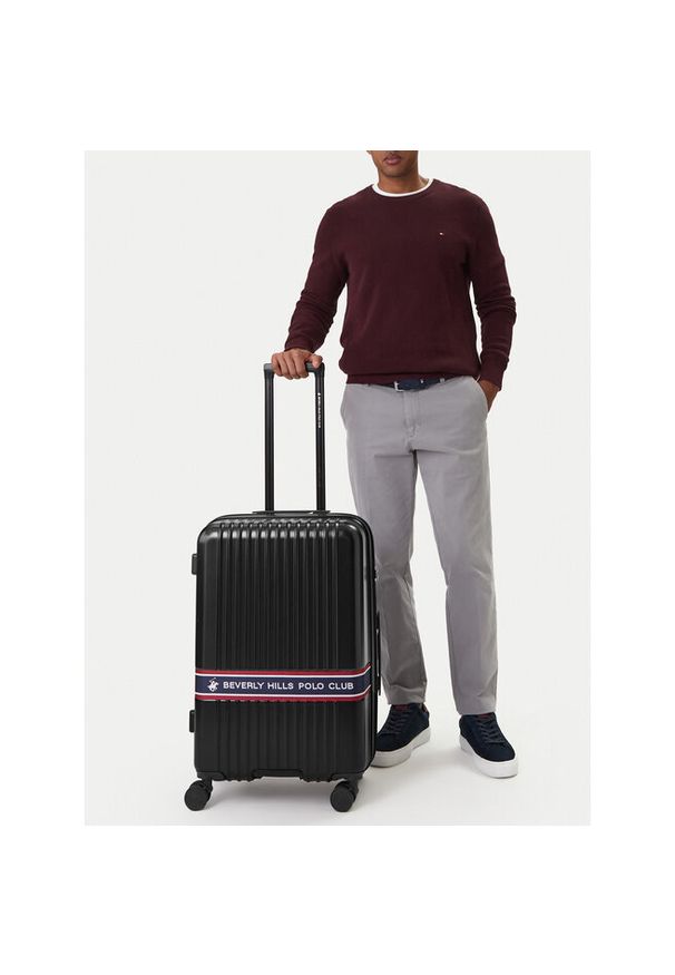 Walizka średnia Beverly Hills Polo Club. Kolor: czarny