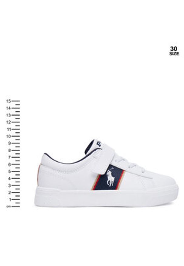 Polo Ralph Lauren Sneakersy RL04829101 Biały. Kolor: biały. Materiał: skóra