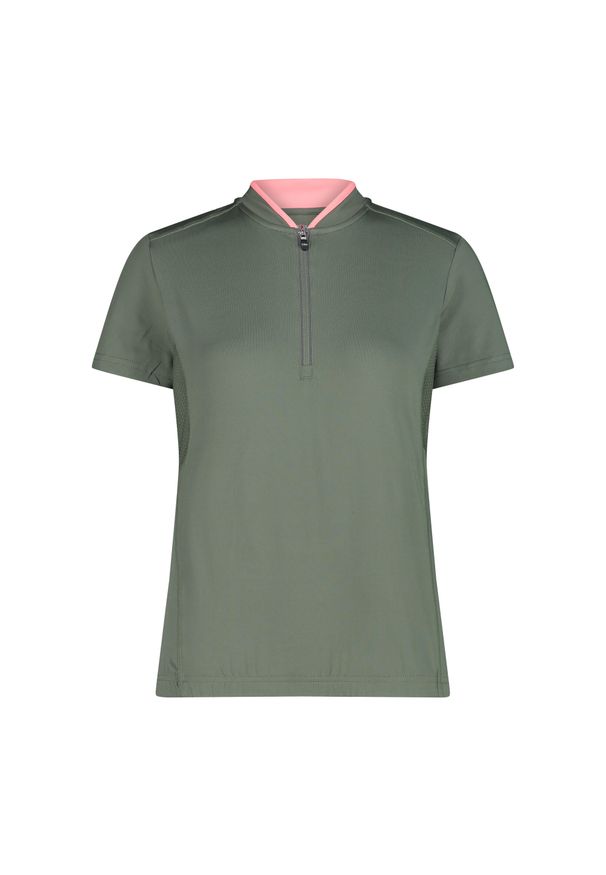 Damski dżersej z zamkiem błyskawicznym 1/2 CMP. Kolor: zielony. Materiał: jersey. Sport: kolarstwo