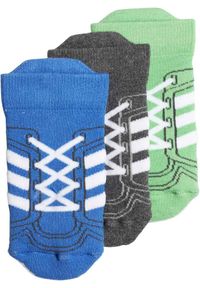 ZEAGLE - Skarpetki dziecięce Adidas Performance Inf 3 - Styl i Komfort. Kolor: niebieski. Materiał: elastan, poliamid, bawełna. Wzór: paski