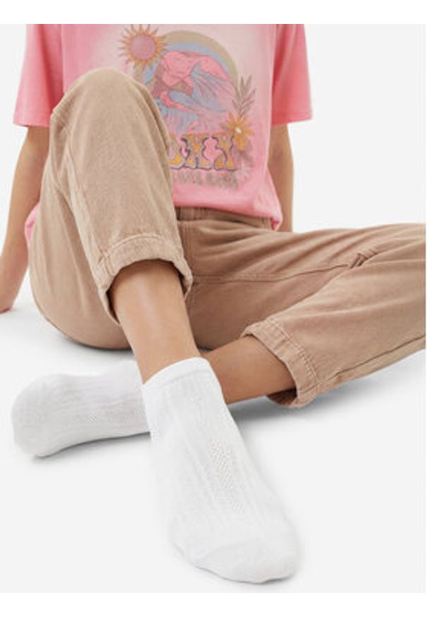 Roxy Stopki AS_ROXY_07S_SS25 (3-PACK) Biały. Kolor: biały. Materiał: bawełna
