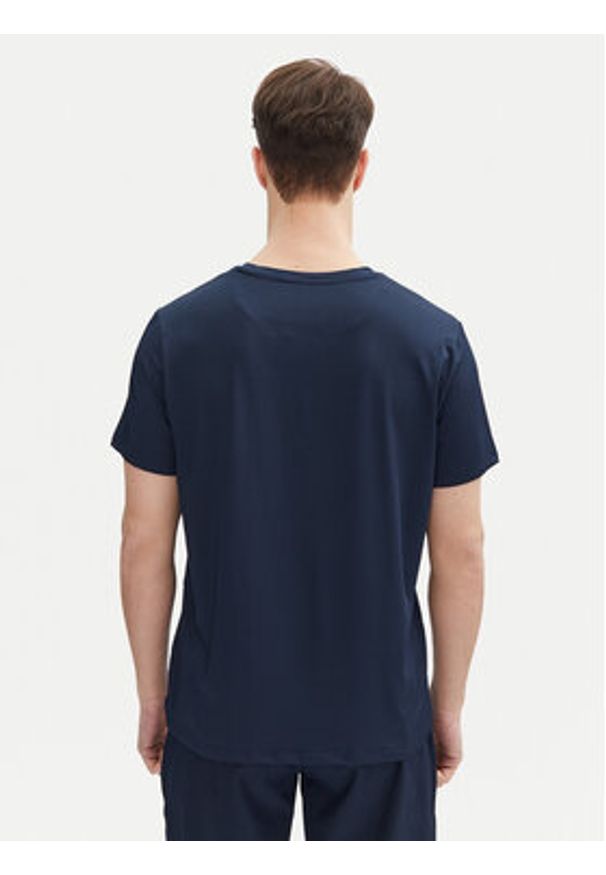 Aulp T-Shirt Tommy Granatowy Regular Fit. Kolor: niebieski. Materiał: syntetyk