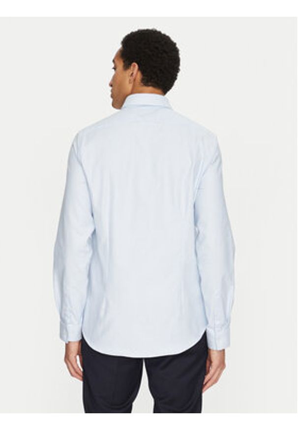 Calvin Klein Koszula K10K114302 Błękitny Slim Fit. Kolor: niebieski. Materiał: bawełna