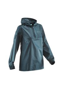 quechua - Kurtka turystyczna damska Quechua Raincut hydrofobowa. Kolor: niebieski, turkusowy, wielokolorowy. Materiał: materiał #1