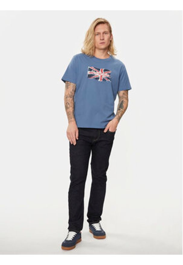 Pepe Jeans Jeansy PM207388 Granatowy Slim Fit. Kolor: niebieski