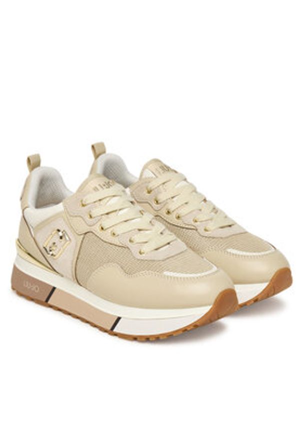 Liu Jo Sneakersy Maxi Wonder 01 BF5009 PX685 Beżowy. Kolor: beżowy. Materiał: skóra