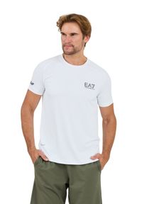 EA7 Emporio Armani - EA7 Biały męski t-shirt Ventus 7, Rozmiar XL. Kolor: biały #4
