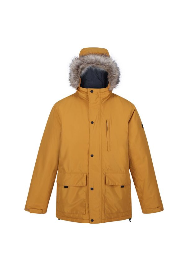 Salinger IV Regatta męska turystyczna kurtka parka zimowa. Kolor: brązowy. Sezon: zima