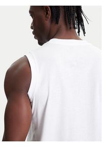 Kappa Tank top Logo Corpo Cadwal 303HZB0 Biały Regular Fit. Kolor: biały. Materiał: bawełna