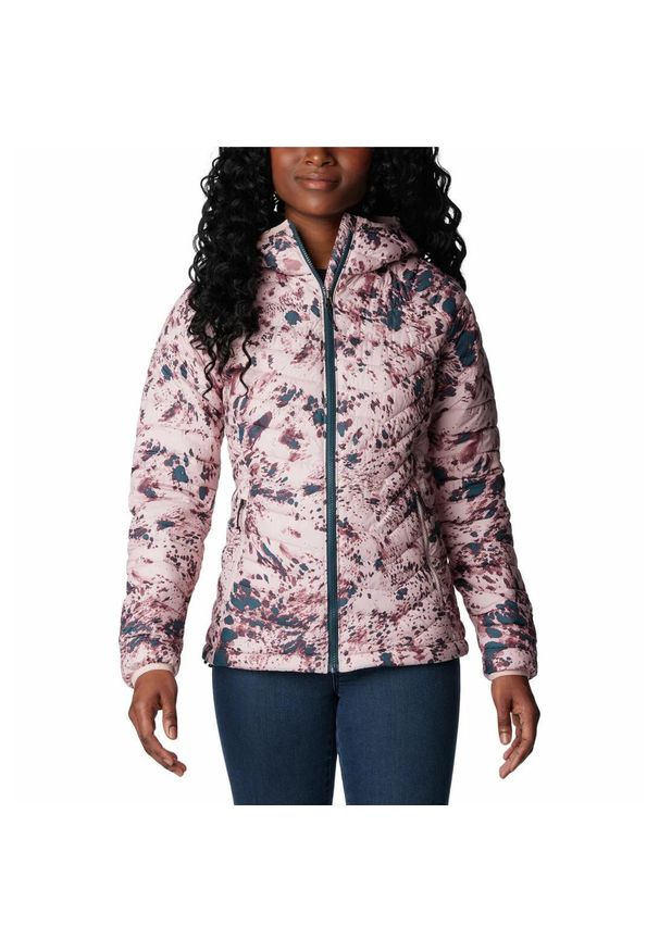 columbia - Kurtka Turystyczna Puchowa Damska Columbia Powder Lite Hooded Jacket. Kolor: różowy. Materiał: puch. Sport: turystyka piesza